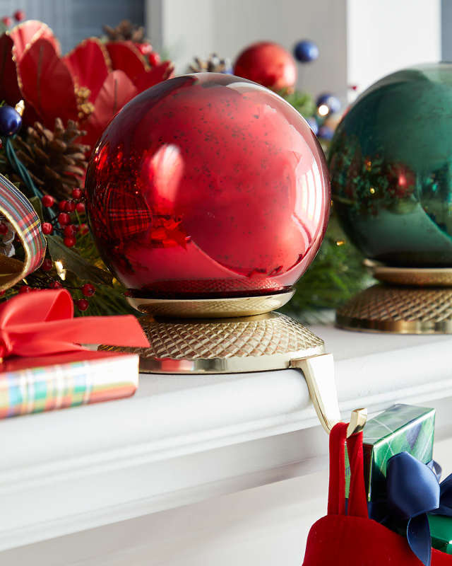 Glass Sphere Stocking Holder